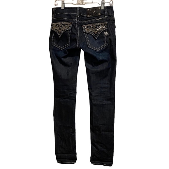 Miss Me JP4656S Dark Wash Skinny Jeans Size 27 - Picture 2 of 16